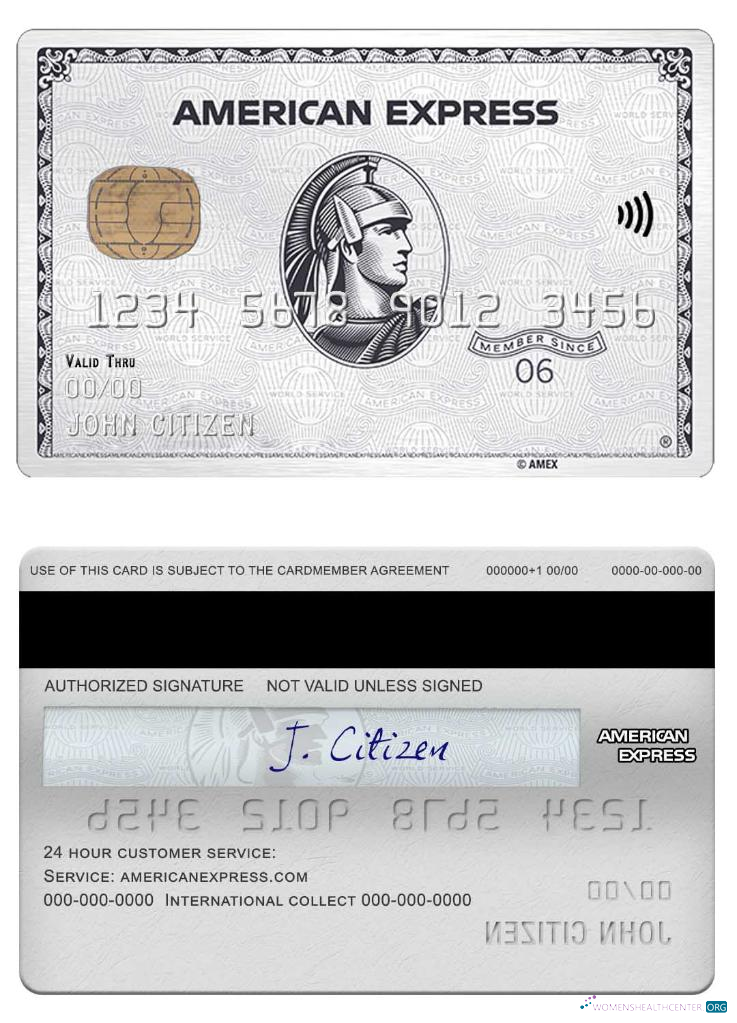 Download USA Sutton bank amex platinum card Photoshop template